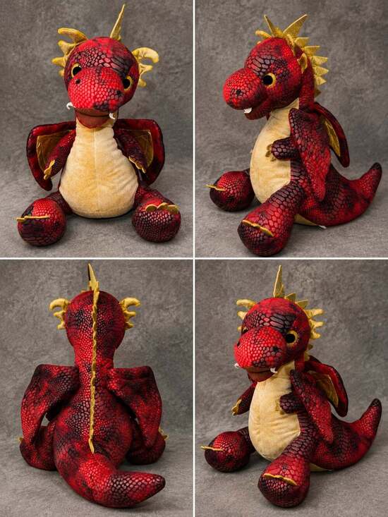 Hug Me Other - Hug Me Light-Up and Roaring Red Dragon Plush Stuffed Animal